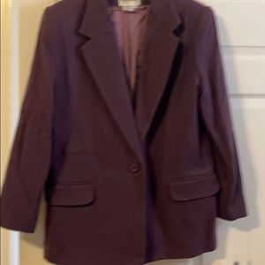 BNWT Rafael 100% Wool purple blazer for women 16